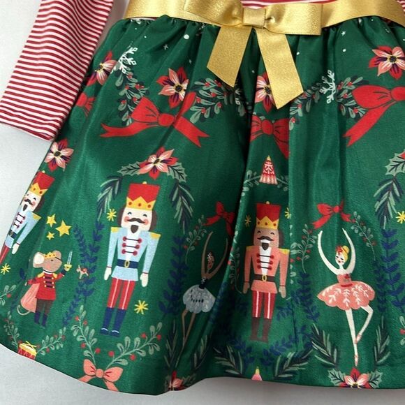 Iris and Ivy Nordstrom Green and Red Nutcracker dress with bloomers NWT 12 Month - Picture 6 of 15